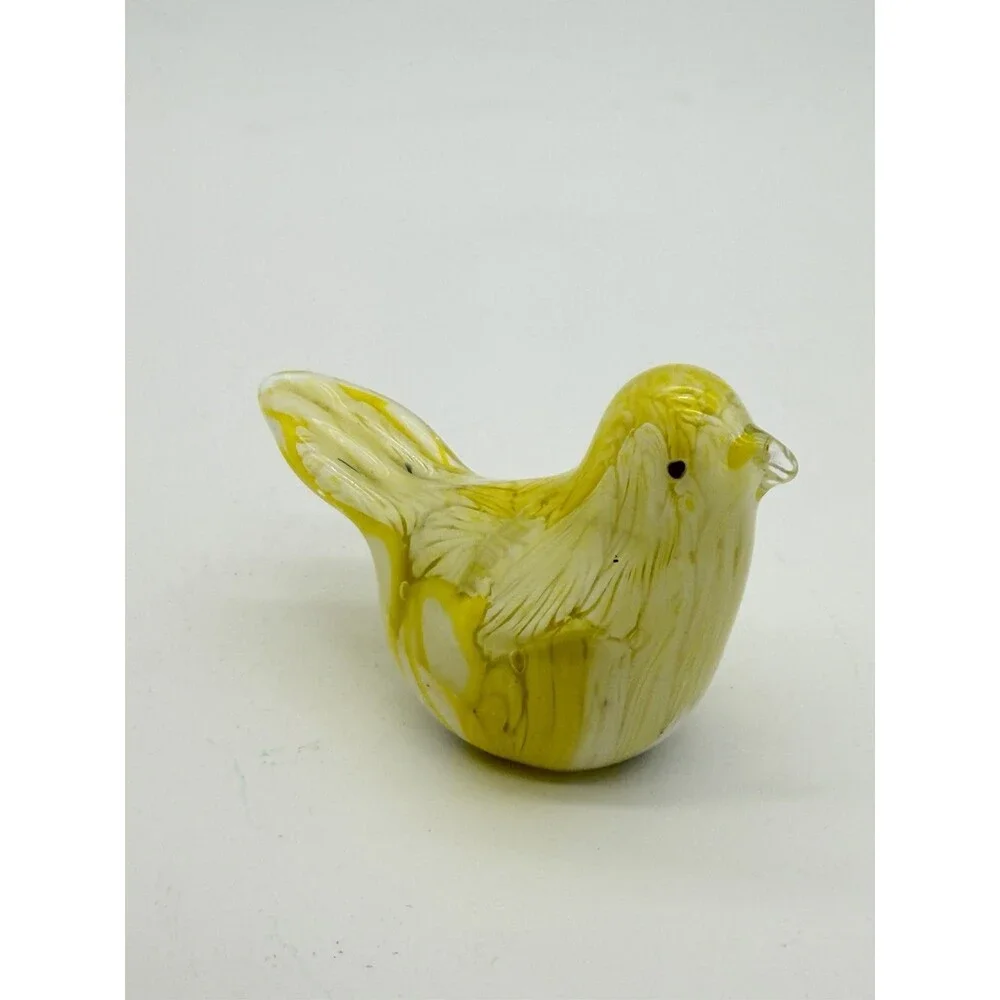 Murano Italy Art Glass Hand Blown Yellow Canary Bird Figurine